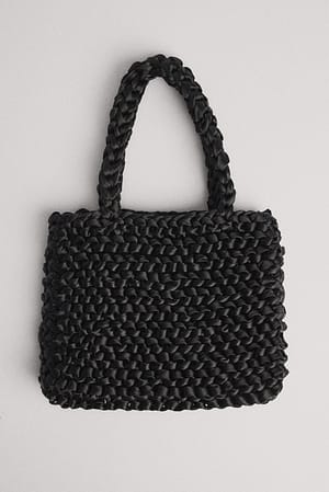 Black Sac à main avec nœud
