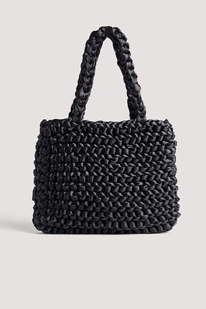 Black Sac à main avec nœud