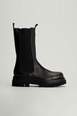 Black Bottes mi-mollet cuir