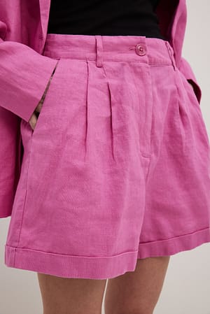 Pink Short en lin