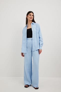 Linen Wide Leg Pants Outfit