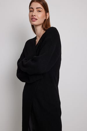 Black Cardigan long à maille
