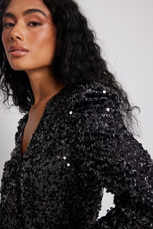 Black Body manches longues à sequins