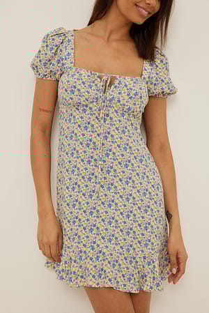 Multi Floral Print Robe mini