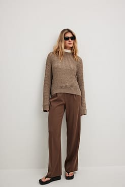 Loose Knitted Oversized Sweater  Outfit