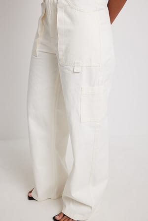 Offwhite Pantalon cargo taille mi-haute avec poches