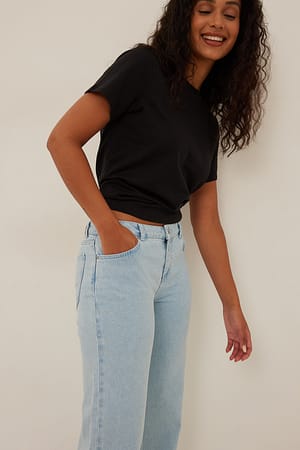 Light Blue Jean taille basse