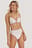 Culotte de bikini taille maxi haute bords dentelle