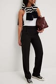 Black Pantalon de costume taille mi-haute