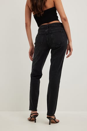 Grey Jean slim à taille mi-haute