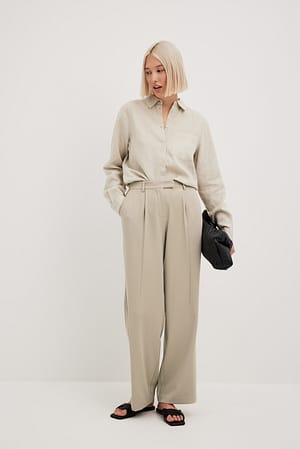Oat Pantalon de tailleur droit à taille mi-haute