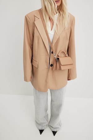 Beige Mini sac à compartiments