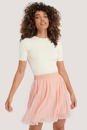 Rose Quartz Jupe courte plissée