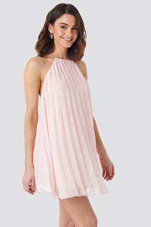 Pink NA-KD Party Robe Mini Plissée