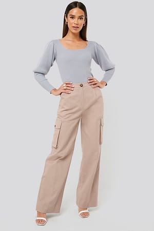 Pale Mauve Big Pocket Cargo Pants