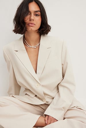 White Collier multirang avec perles d'eau douce