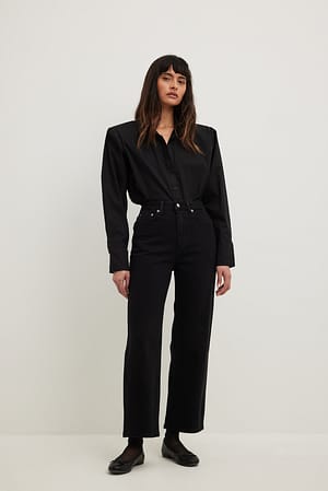 Black Jean court taille haute