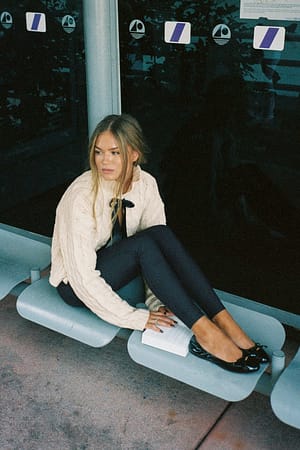 Charcoal Legging côtelé