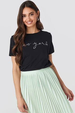 Black/White New York Print Tee