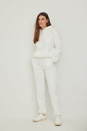 Cream Pantalon de survêtement basique