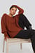 Notched Neckline Ribbed Sweater
