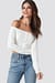 Off Shoulder Buttoned Top