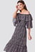 Off Shoulder Flounce Maxi Dress