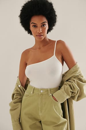 Offwhite Débardeur Court À Une Épaule