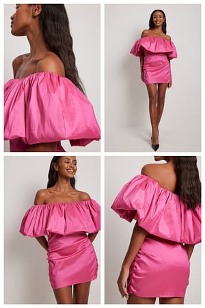 Strong Pink Robe midi une manche