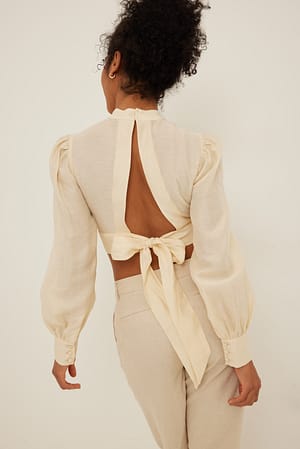 Beige Chemisier dos ouvert