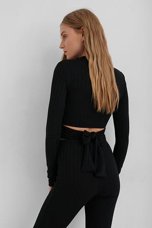 Black NA-KD Haut Ouvert Dans Le Dos