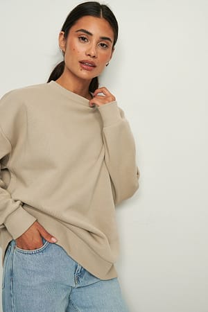 Taupe Sweat surdimensionné