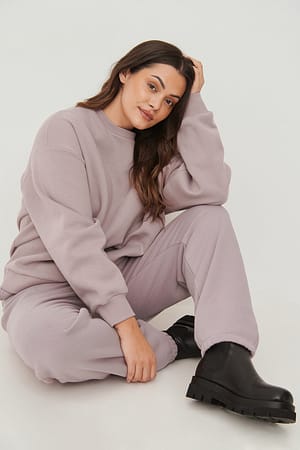 Dusty Purple Pantalon de survêtement fuselé bio