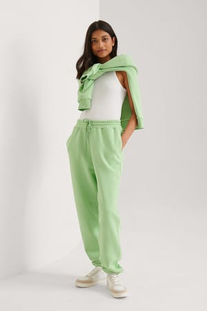 Light Green Pantalon de survêtement effilé