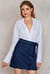 Overlap Denim Skirt