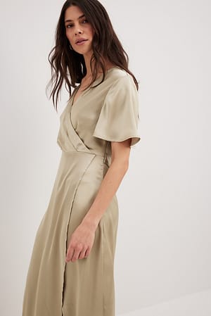 Champagne Robe portefeuille longue