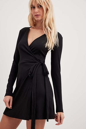 Black Robe portefeuille courte à nouer recyclée