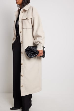 Light Taupe Manteau long
