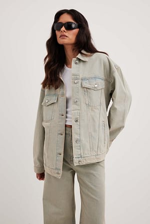 Vintage Blue Veste oversize classique en denim