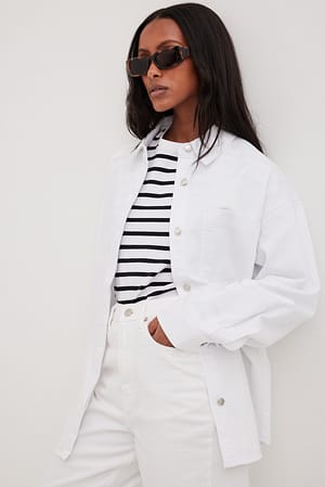 White Chemise oversize en jean