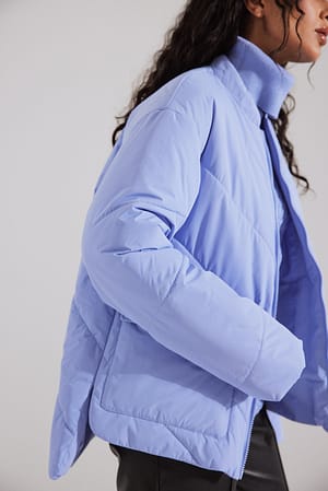 Light Blue Veste oversize matelassée