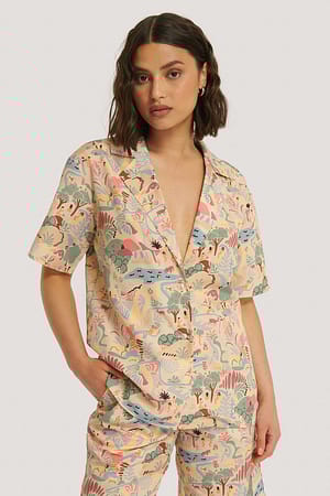Print NA-KD Trend Chemise Surdimensionnée