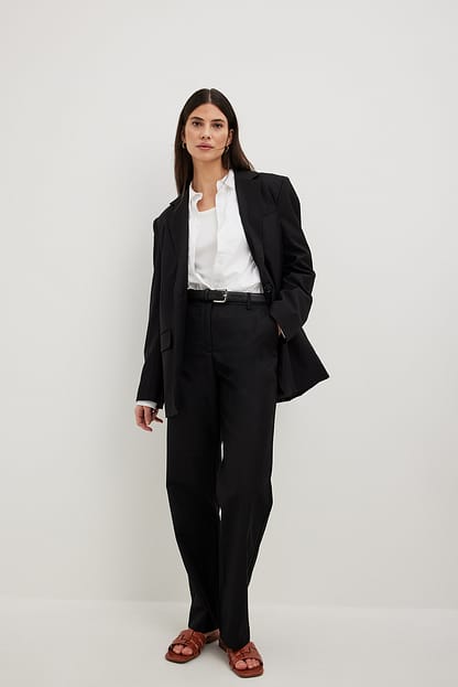 Black Blazer oversize cintré
