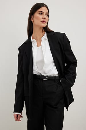 Black Blazer oversize cintré