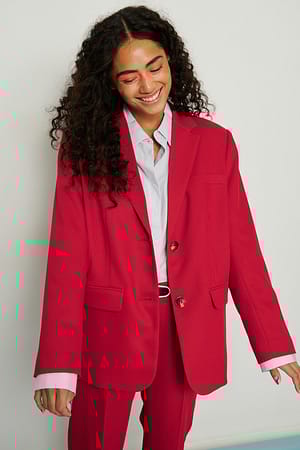 Red Blazer oversize en sergé