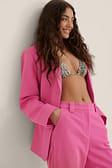 Strong Pink Blazer oversize en sergé