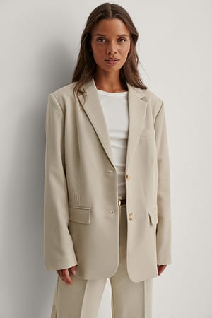 Sand Blazer oversize en sergé