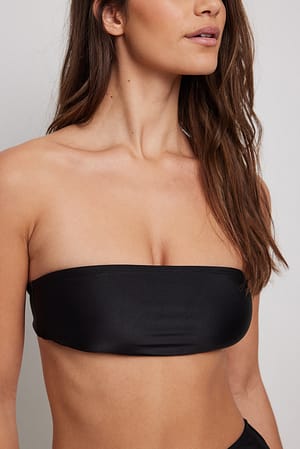 Black Haut de bikini bandeau rembourré