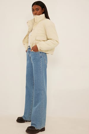 Cream Veste rembourrée