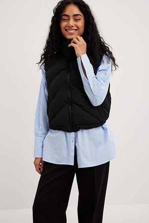 Black Gilet matelassé